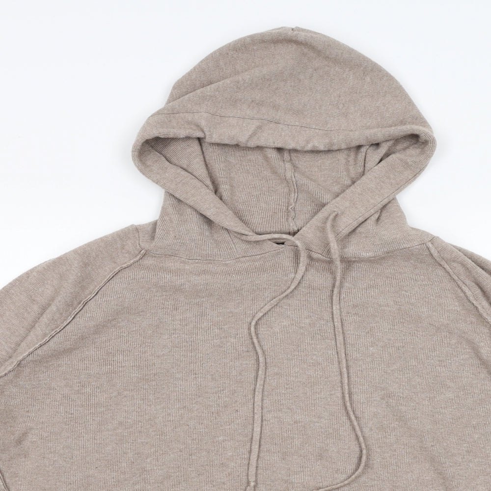 QED London Mens Brown   Pullover Hoodie Size M