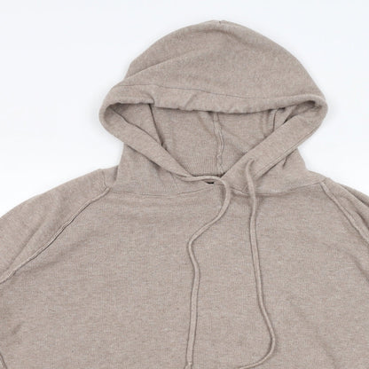QED London Mens Brown   Pullover Hoodie Size M