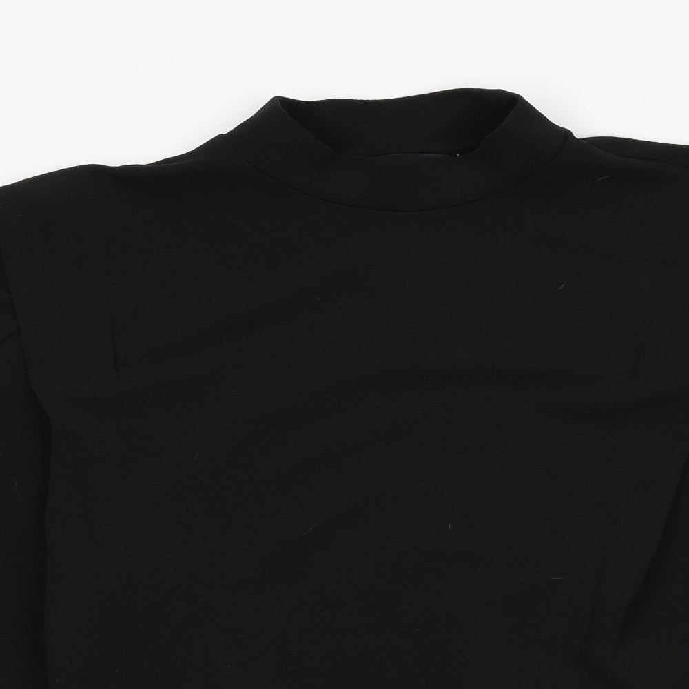 Womens UK Size M VERO MODA Black Basic Blouse