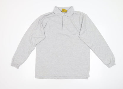 Uneck Mens Grey    Polo Size L