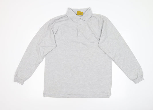 Uneck Mens Grey    Polo Size L