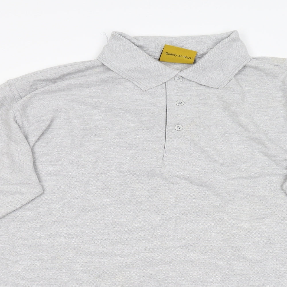 Uneck Mens Grey    Polo Size L