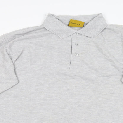 Uneck Mens Grey    Polo Size L