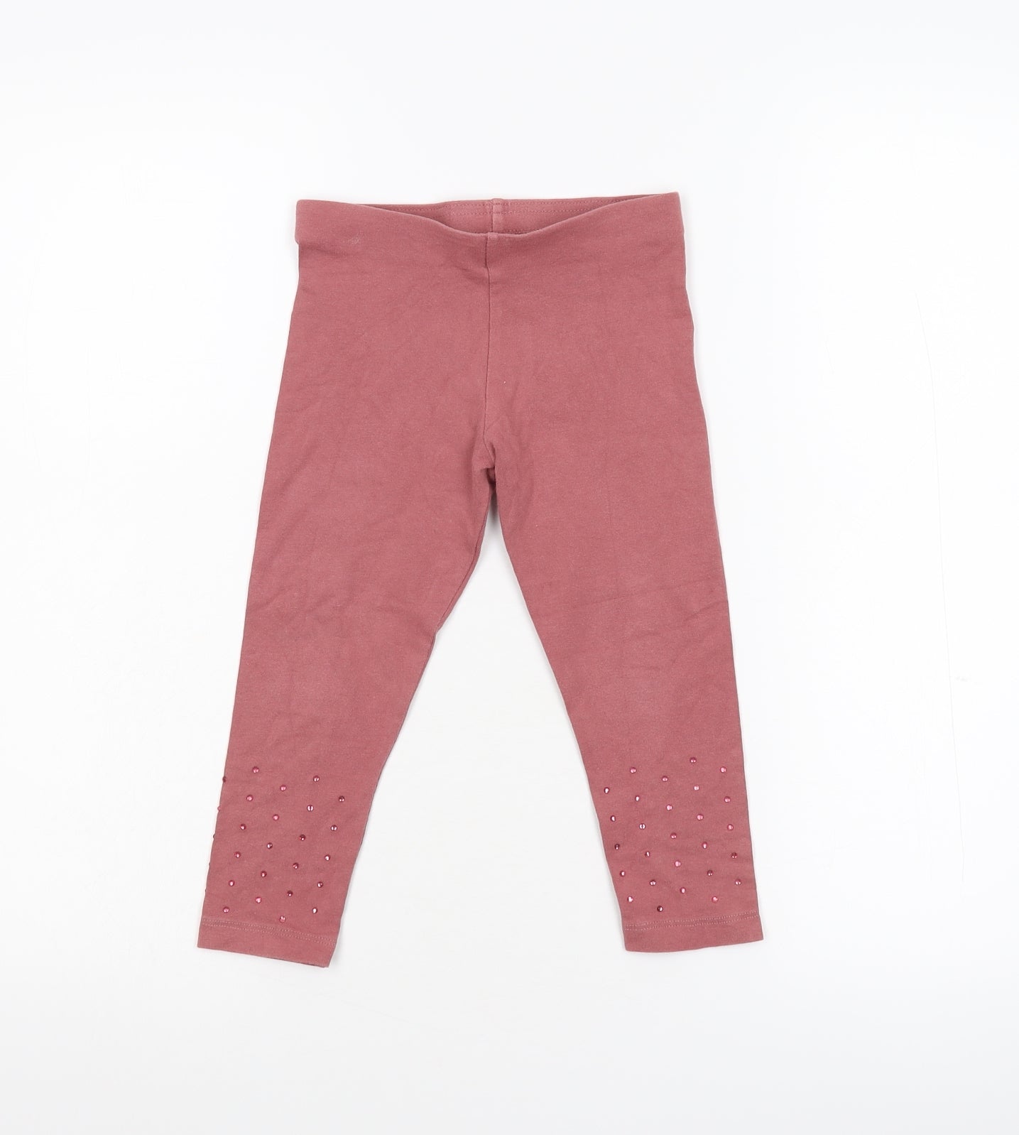 NEXT Girls Pink   Capri Trousers Size 5 Years - Embellished
