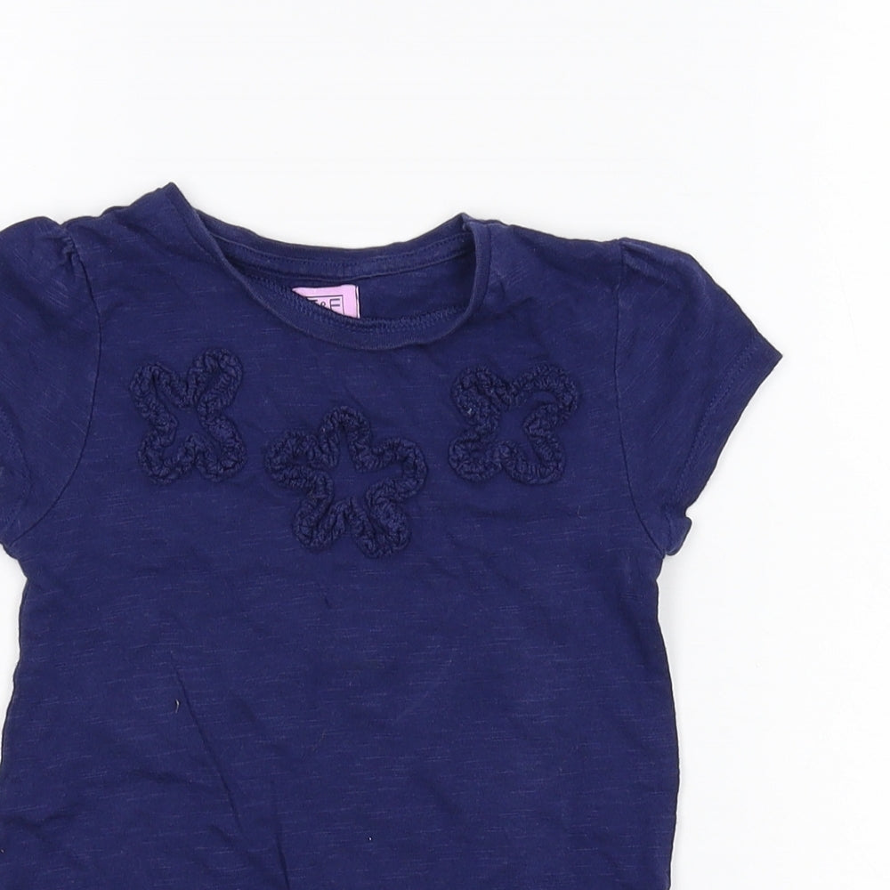 F&F Girls Blue   Ringer T-Shirt Size 2-3 Years