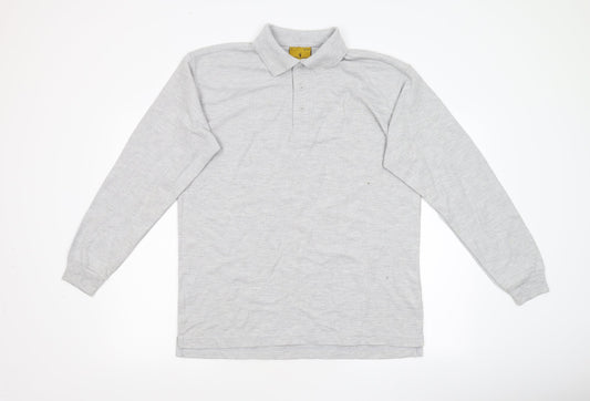 Uneck Mens Grey  Jersey  Polo Size L