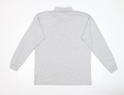 Uneck Mens Grey  Jersey  Polo Size L