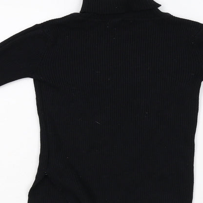 Primark Girls Black  Knit Pullover Jumper Size 10-11 Years