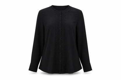 Womens UK Size M YAS Black Basic Blouse