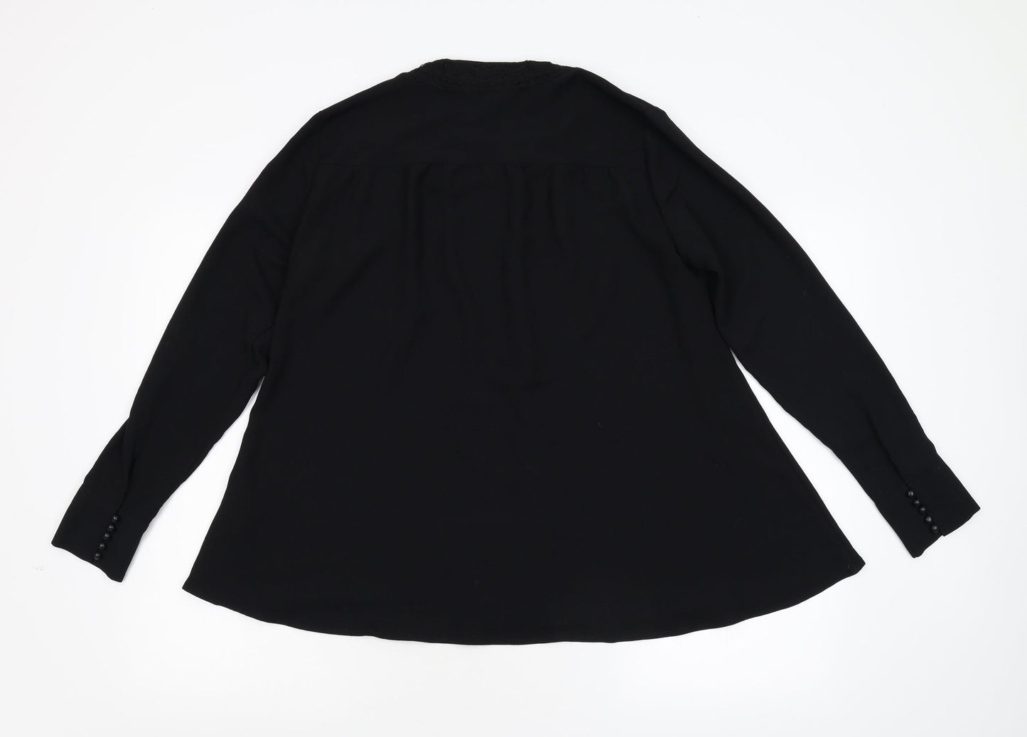 Womens UK Size M YAS Black Basic Blouse