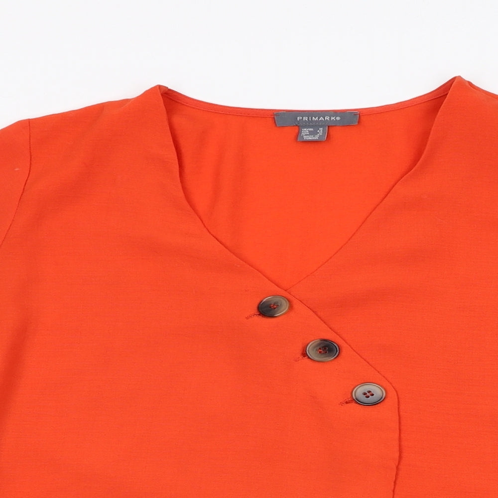 Primark Womens Orange   Basic Blouse Size 16