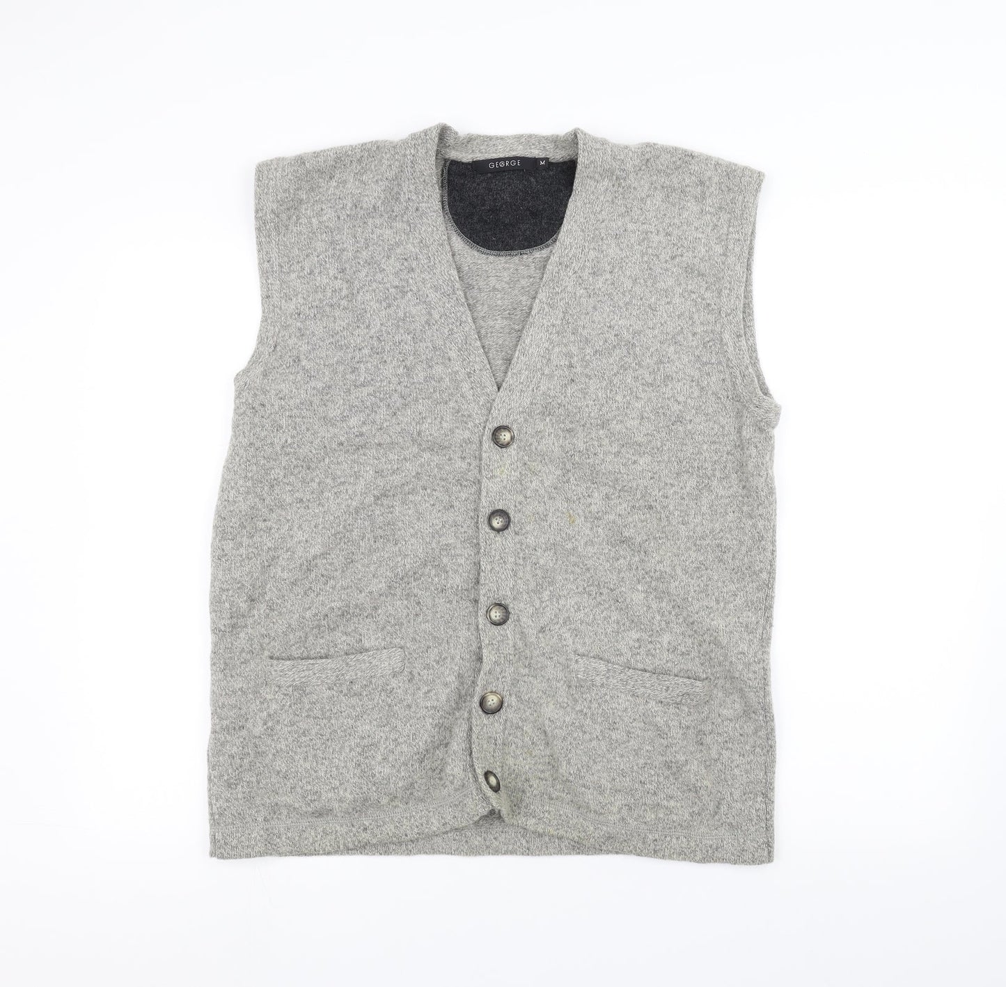 George Womens White  Knit Jacket Coatigan Size M