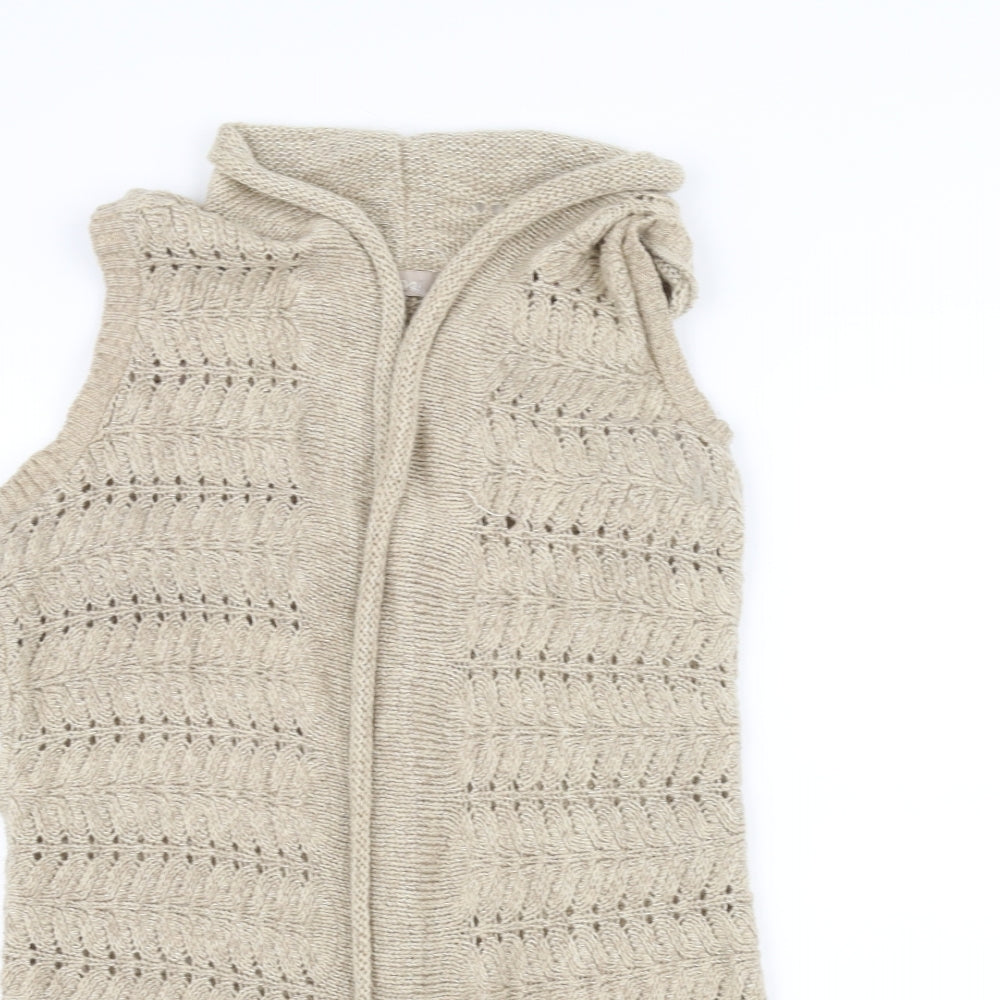 Soon Womens White  Knit Jacket Coatigan Size 12