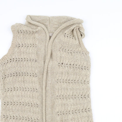 Soon Womens White  Knit Jacket Coatigan Size 12
