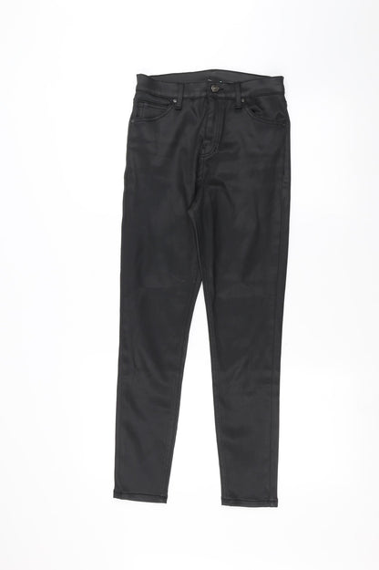 Womens UK Size 28 Topshop Regular Fit  Black Trousers