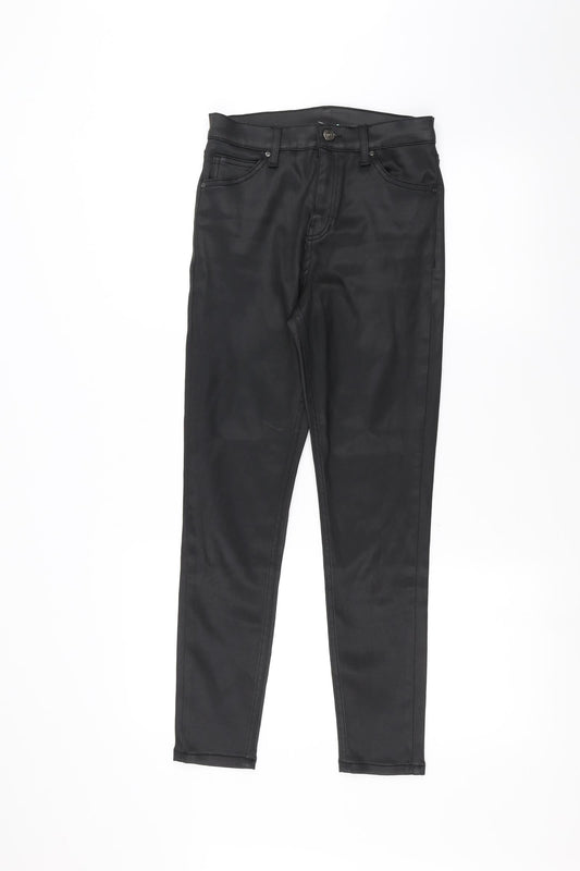 Womens UK Size 28 Topshop Regular Fit  Black Trousers