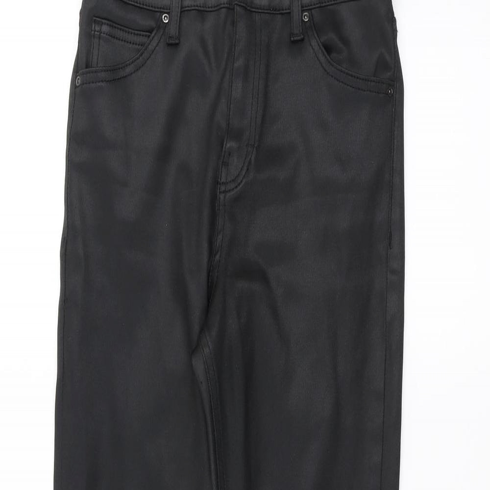 Womens UK Size 28 Topshop Regular Fit  Black Trousers