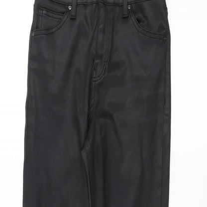 Womens UK Size 28 Topshop Regular Fit  Black Trousers