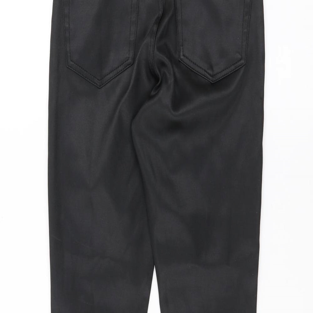 Womens UK Size 28 Topshop Regular Fit  Black Trousers