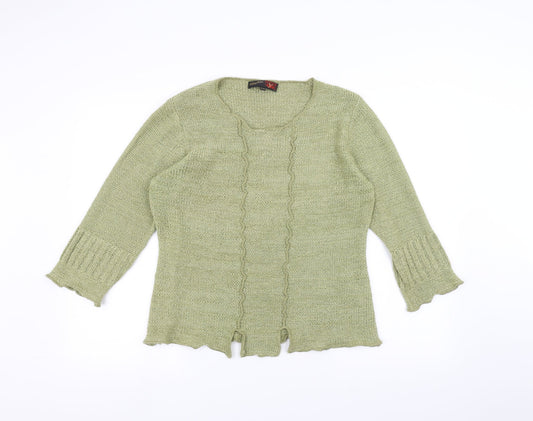 STEPHEN Womens Green  Knit Pullover Jumper Size M