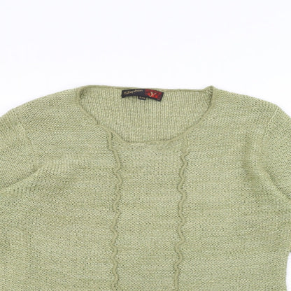 STEPHEN Womens Green  Knit Pullover Jumper Size M