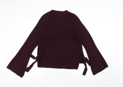 George Womens Purple  Knit Pullover Jumper Size 10