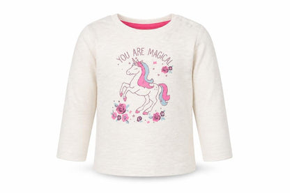 Front view of Primark girls’ white basic casual, size 6-9, months