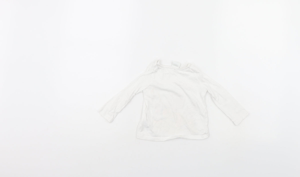 Back view of Disney girls’ white basic casual, size 6-9, months - lion king