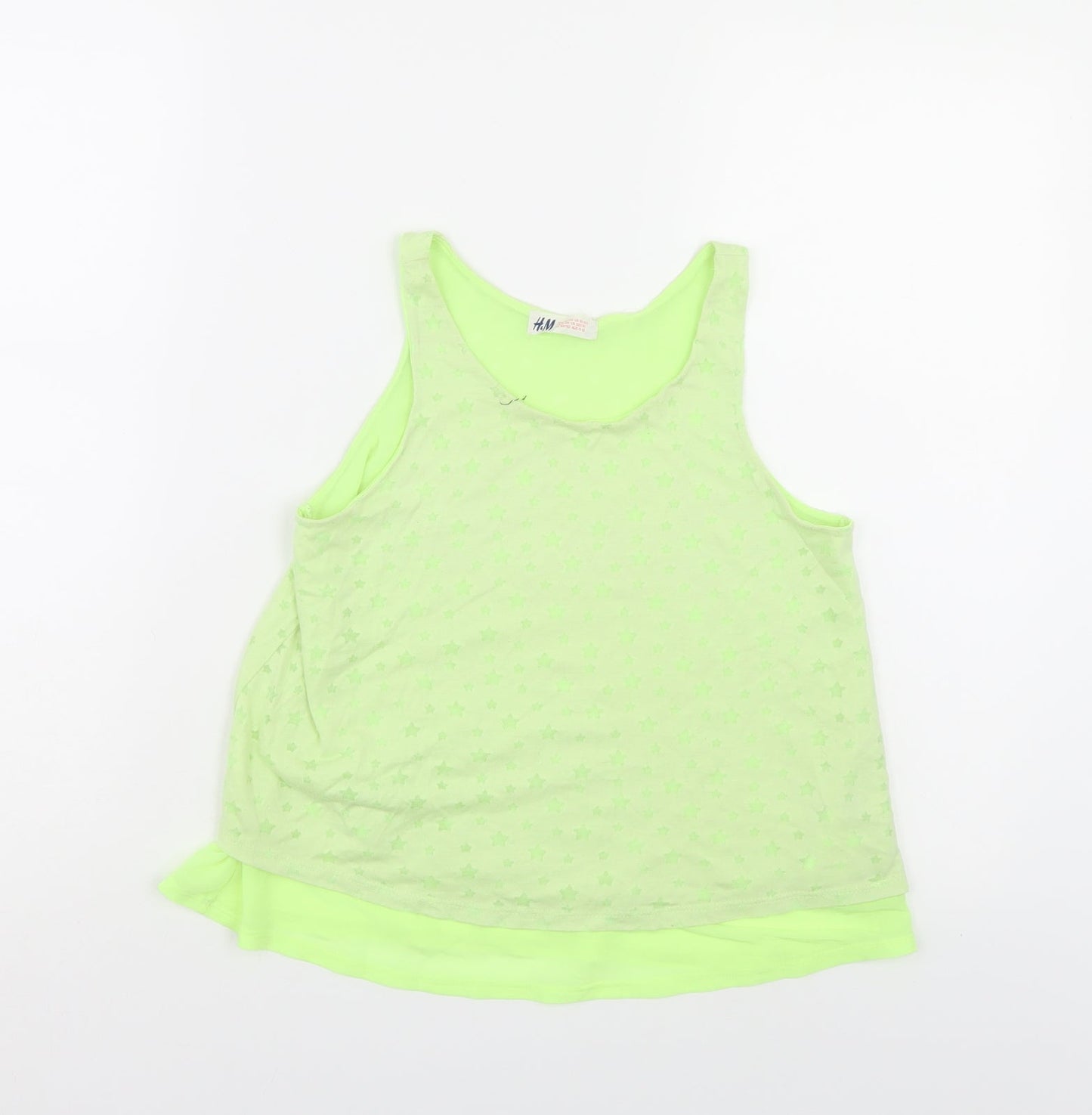 H&M Girls Green Polka Dot  Tunic Blouse Size 11-12 Years