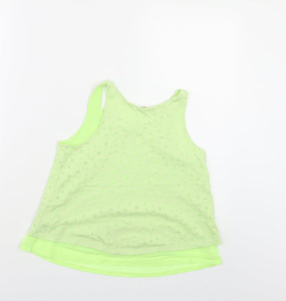 H&M Girls Green Polka Dot  Tunic Blouse Size 11-12 Years