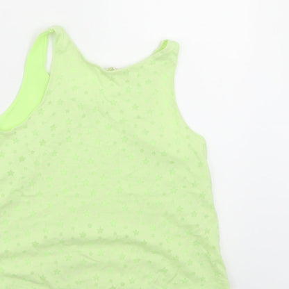 H&M Girls Green Polka Dot  Tunic Blouse Size 11-12 Years