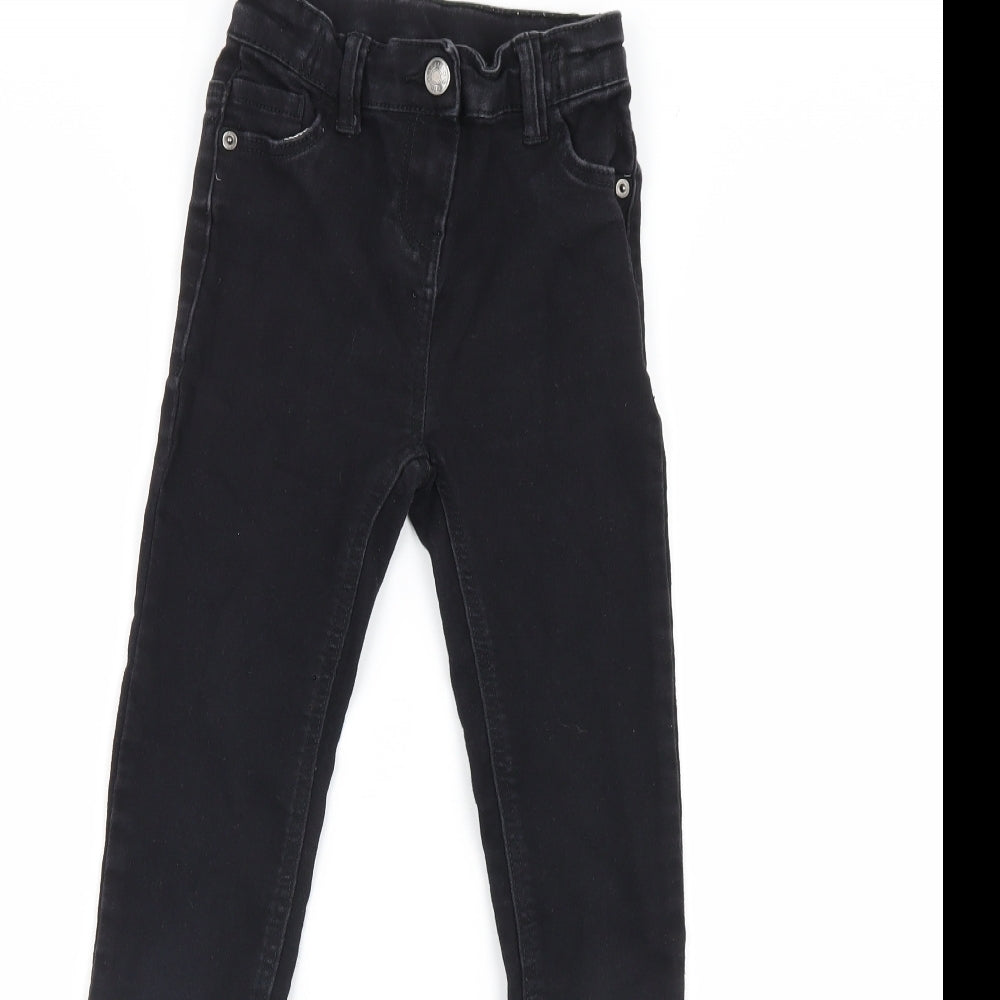 TU Girls Black  Denim Tapered Jeans Size 9 Years