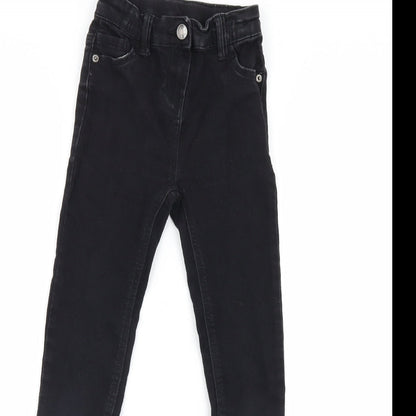 TU Girls Black  Denim Tapered Jeans Size 9 Years