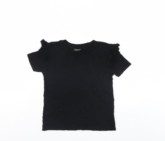 Womens UK Size 6 Top Shop Black Basic T-Shirt