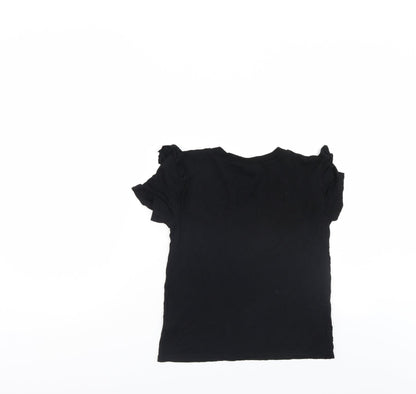 Womens UK Size 6 Top Shop Black Basic T-Shirt