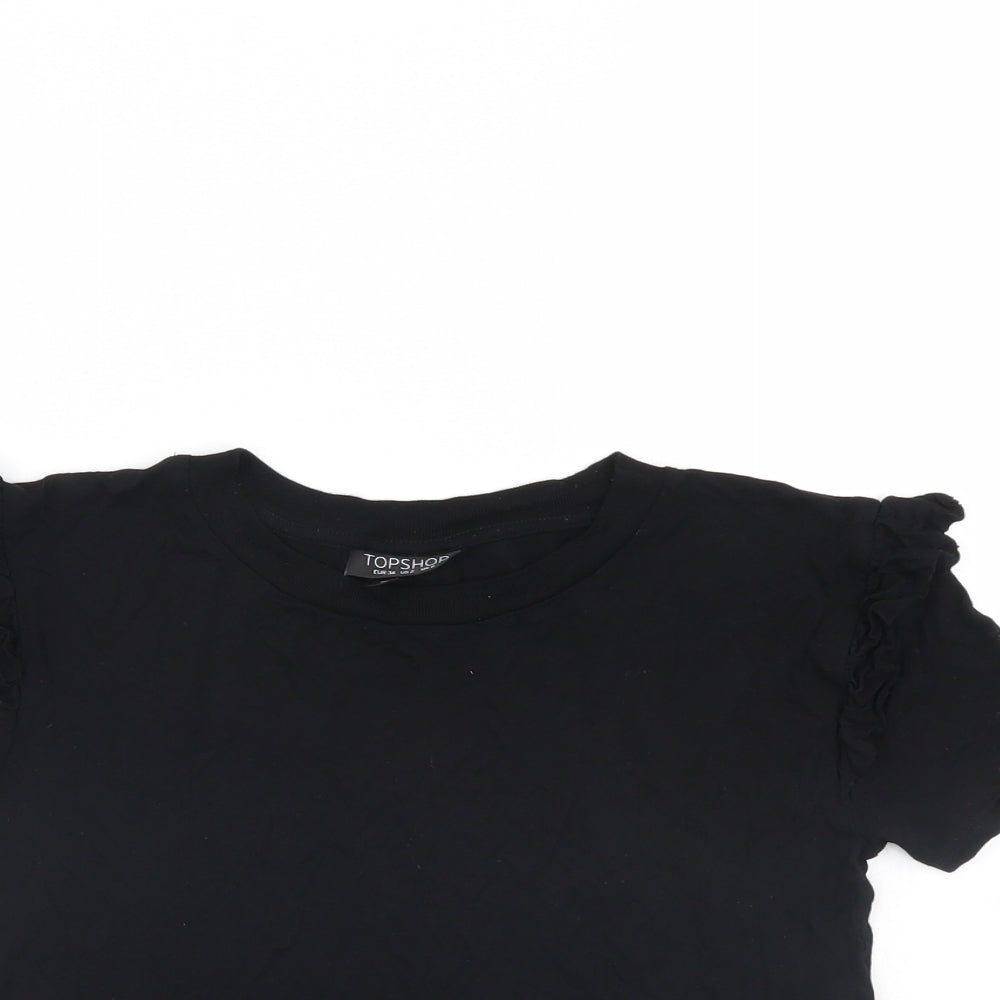 Womens UK Size 6 Top Shop Black Basic T-Shirt