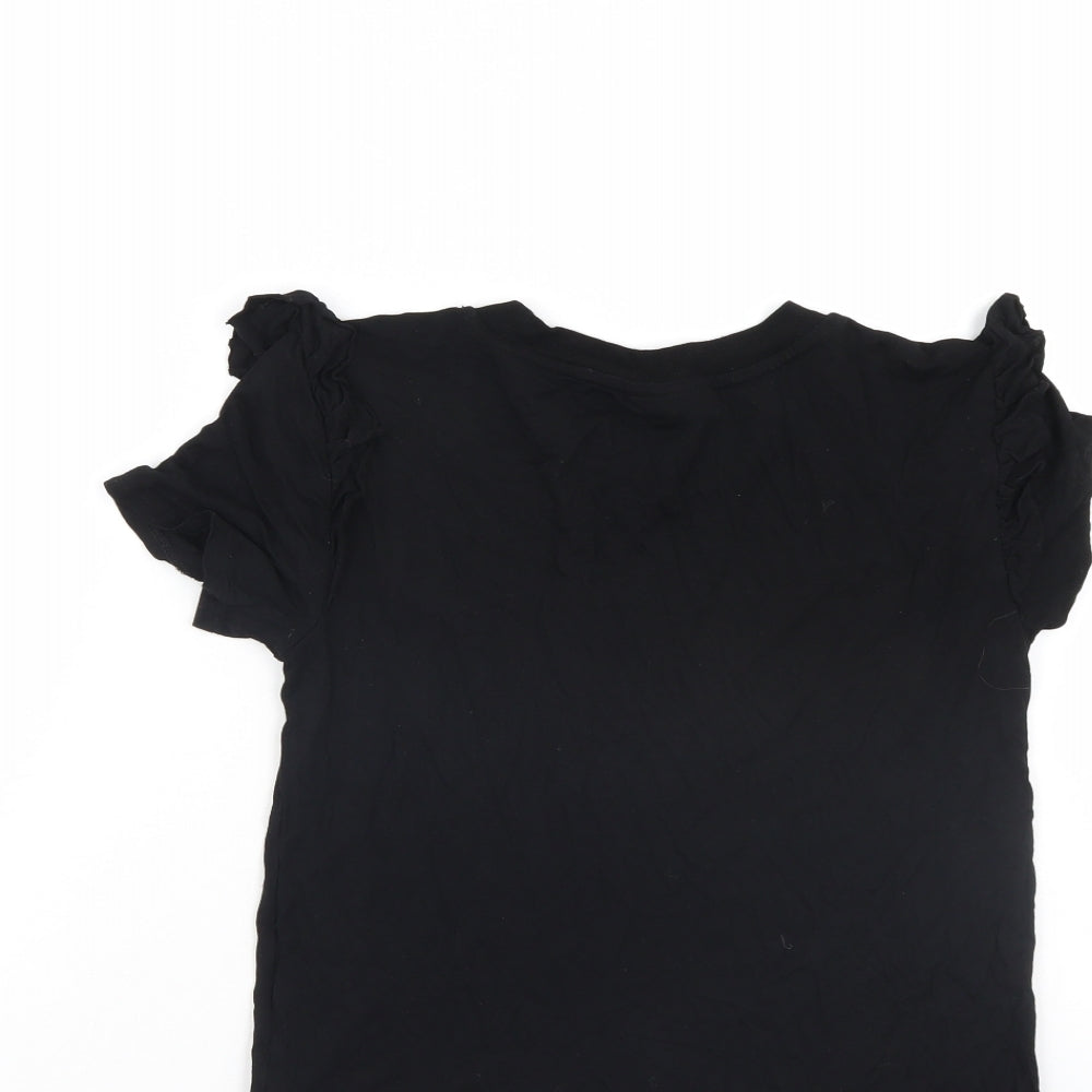 Womens UK Size 6 Top Shop Black Basic T-Shirt