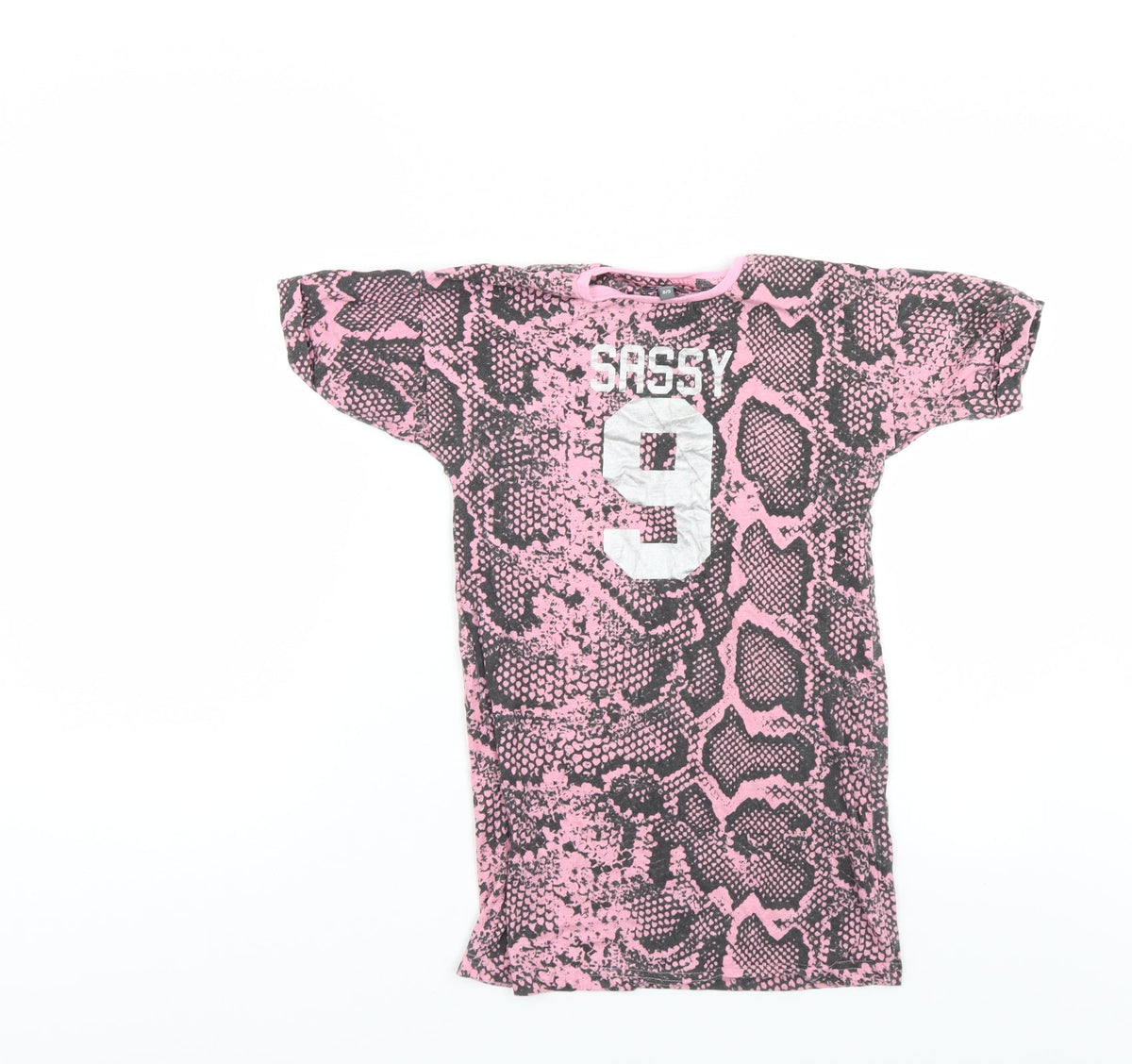 Additional front view of Studio girls’ multicoloured animal print basic t-shirt, size 8-9, years