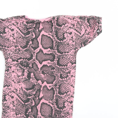 Brand and care label for Studio girls’ multicoloured animal print basic t-shirt, size 8-9, years