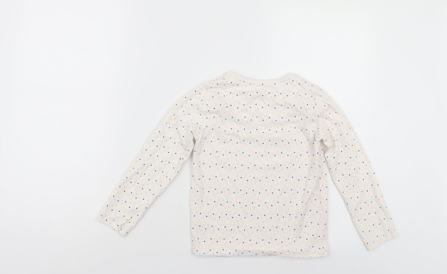 TU Girls White Polka Dot  Top Pyjama Top Size 6-7 Years