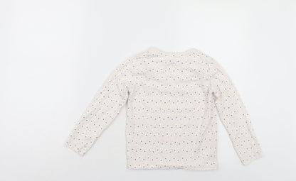 TU Girls White Polka Dot  Top Pyjama Top Size 6-7 Years
