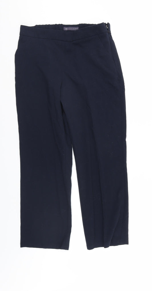 M&S Womens Blue   Trousers  Size 10 L27 in