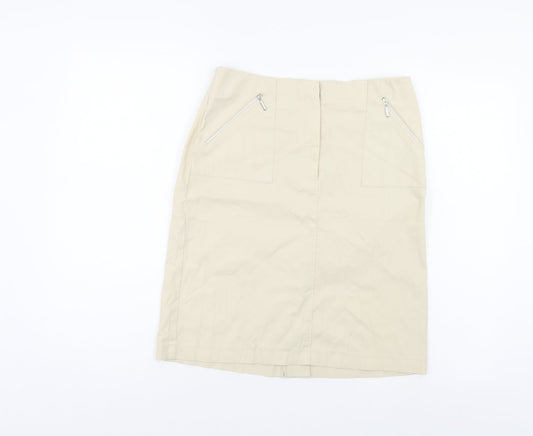 Marks and Spencer Womens Ivory   A-Line Skirt Size 10