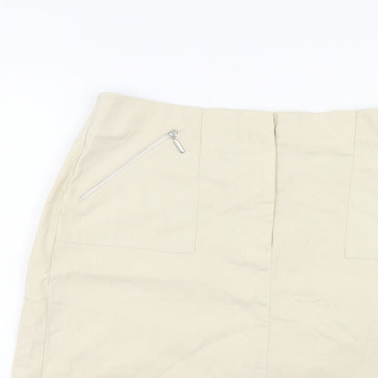 Marks and Spencer Womens Ivory   A-Line Skirt Size 10