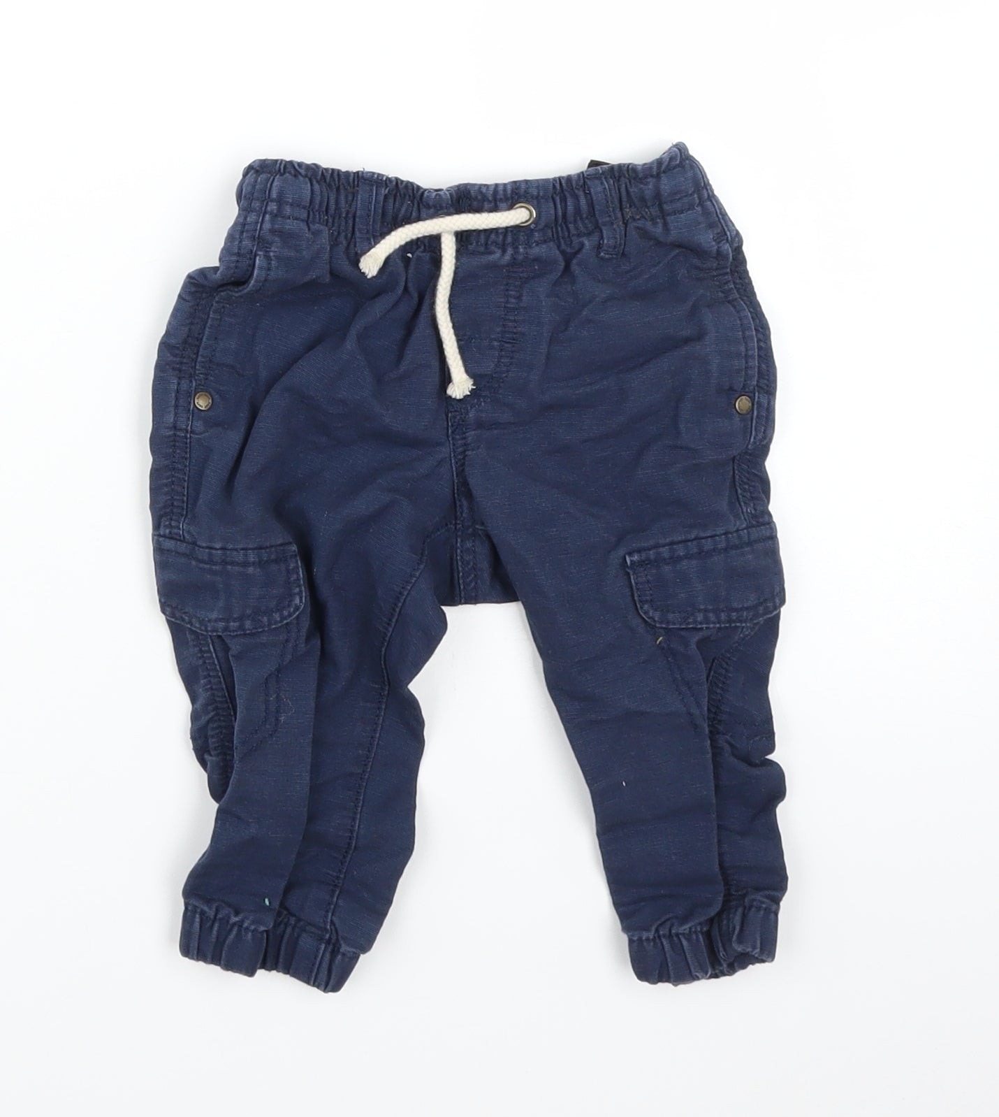 H&M Baby Blue   Cargo Trousers Size 9-12 Months
