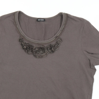 Womens UK Size 14 Gerry Weber Grey Basic T-Shirt