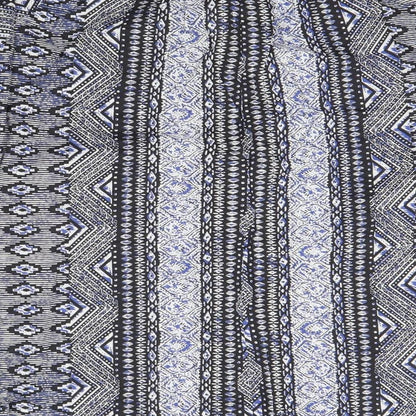 CHA CHA Womens Blue Geometric  Basic Blouse Size L