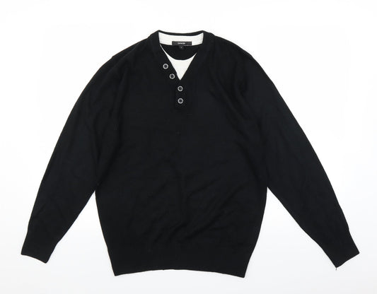 George Mens Black   Pullover Jumper Size S