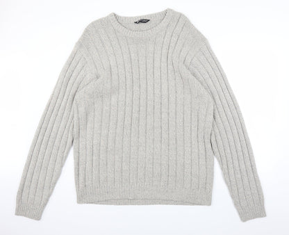 South Bay Mens Grey  Knit Pullover Jumper Size L
