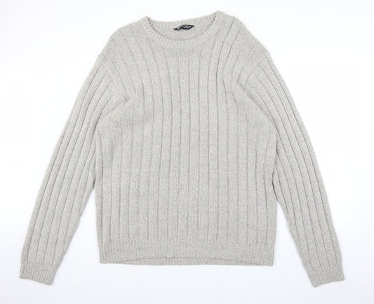 South Bay Mens Grey  Knit Pullover Jumper Size L
